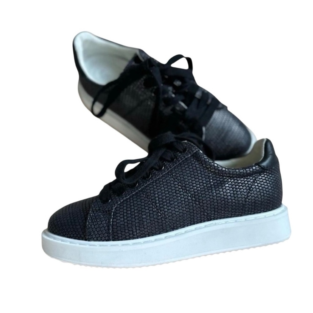 Lauren Ralph Lauren Angeline Sneaker Black Woven Size 8 NWT - Picture 2 of 12